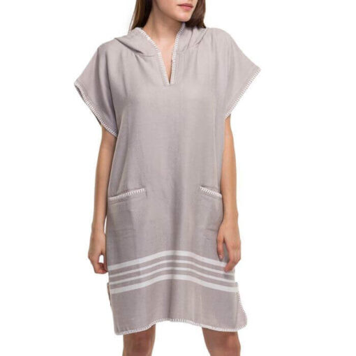 Turkish Beach Cover Up Poncho with Hood