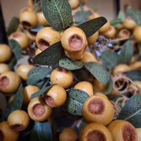 Olive Pod Spray Stem with Green Leaves - 19"