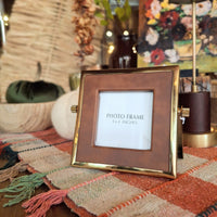 Leather & Gold Frame