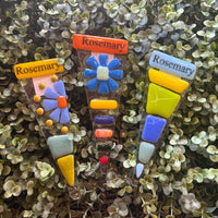 Assorted Glass Herb Markers