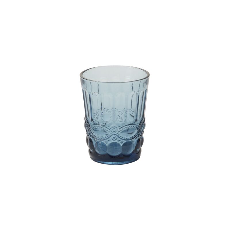 Vintage Inspired Momento Glass Drinkware - Blue