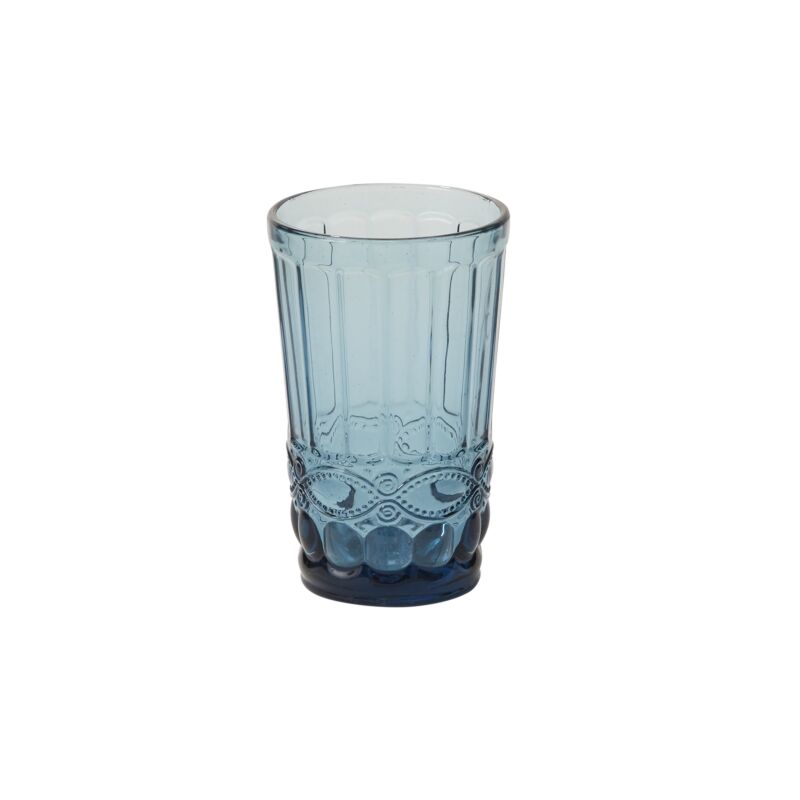 Vintage Inspired Momento Glass Drinkware - Blue