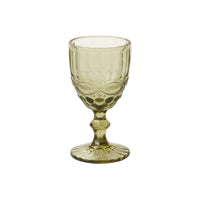 Vintage Inspired Momento Glass Drinkware - Green