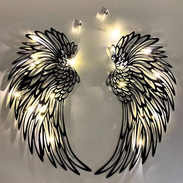 LED Angel Wing Wall Art S/2