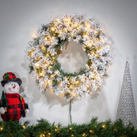 Snowfrost Pre-lit 30" Wreath
