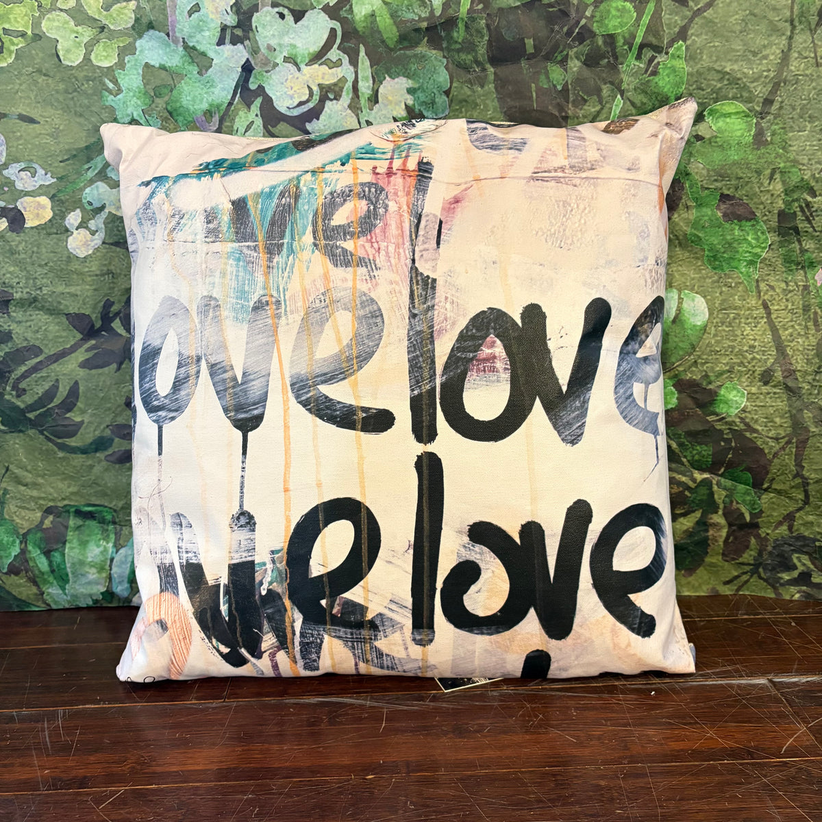 Graffitied Love Canvas Pillow - Style 1