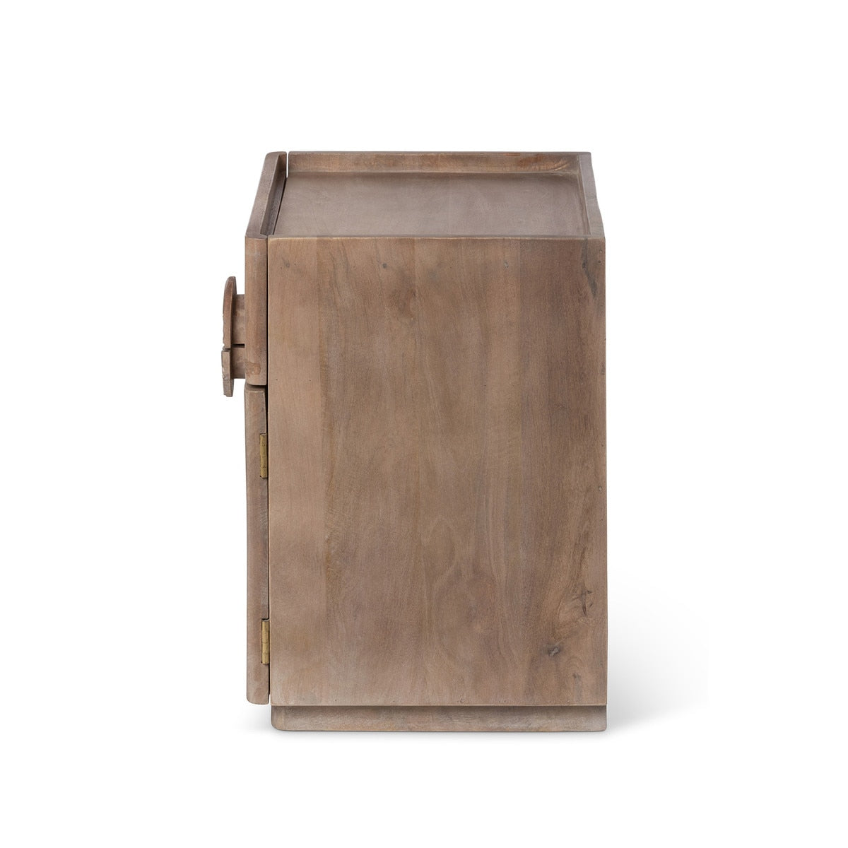 Hand Carved Rosette Mango Wood Side Table