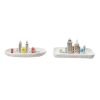 Stoneware City Skyline Jewelry Dish
