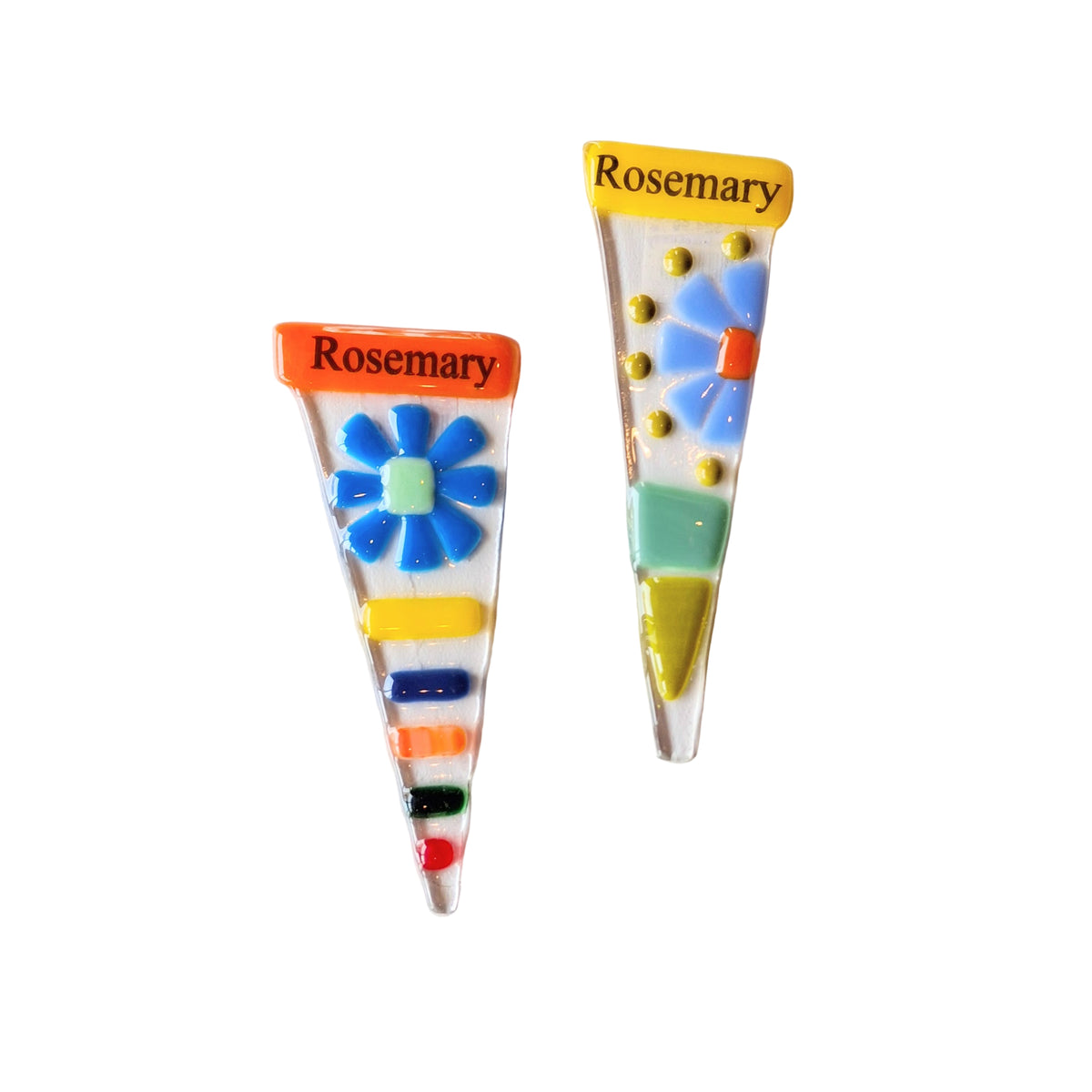 Assorted Glass Herb Markers