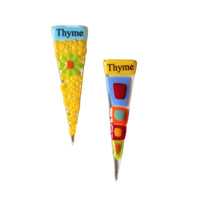 Assorted Glass Herb Markers