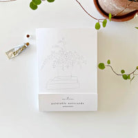 Paintable Watercolor Notecards - Potted Plants