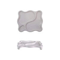 Organic Shaped Tray with 3 Sections & Balled Feet