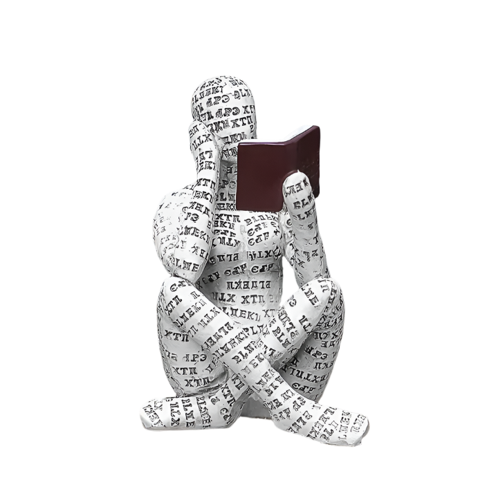 "Bookworm" Woman Reading Sculpture – BHN
