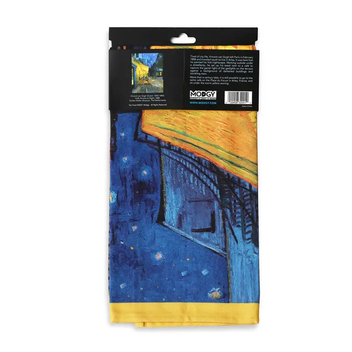 Modgy Cotton Tea Towel - Van Gogh Café Terrace At Night