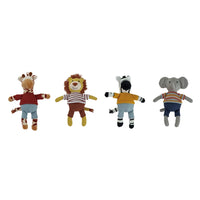 Mini Safari Animals in Clothes Plush - 6 1/2"