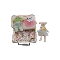 Plush Bear with Outfits & Fabric Suitcase Bed