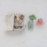 Plush Bear with Outfits & Fabric Suitcase Bed