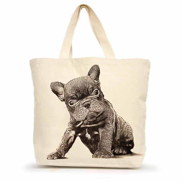 Bulldog Tote Bag - Puppy