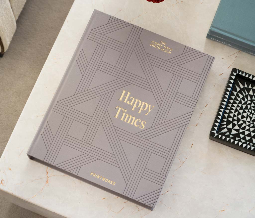 Printworks Grey Coffee Table Photo Album - Happy Times