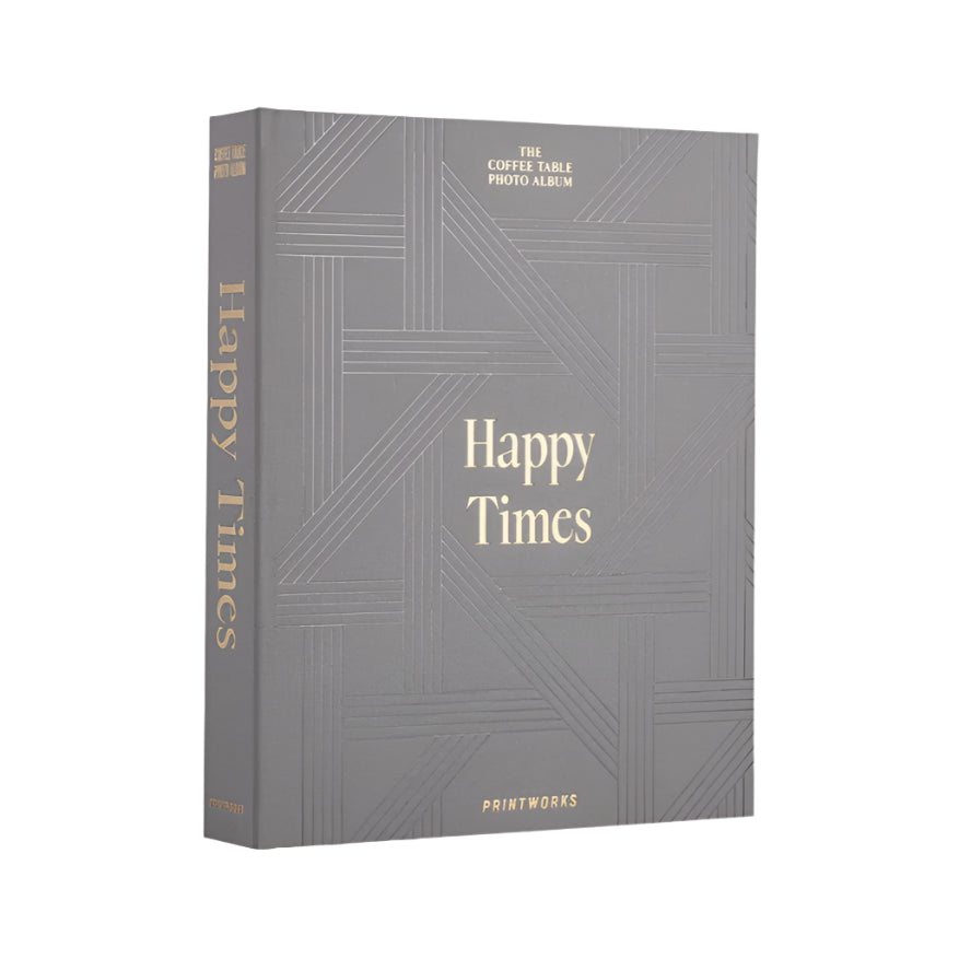 Printworks Grey Coffee Table Photo Album - Happy Times