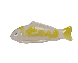 Hand Painted Stoneware Floating Fish