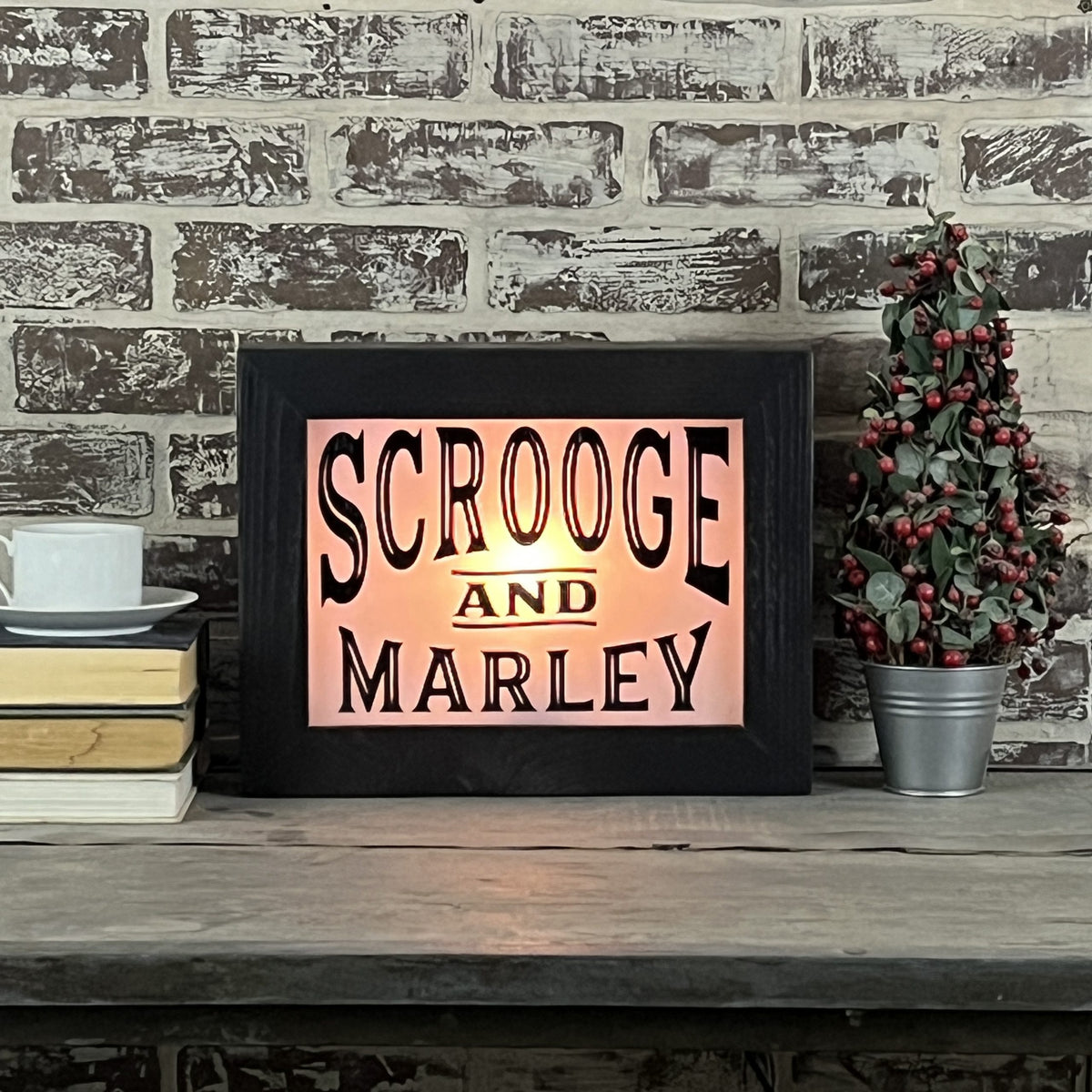 Scrooge & Marley Lighted Sign