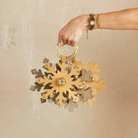 Leather Snowflake Door Hanger