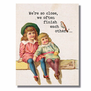 Oso & Bean Greeting Card - "We're So Close"