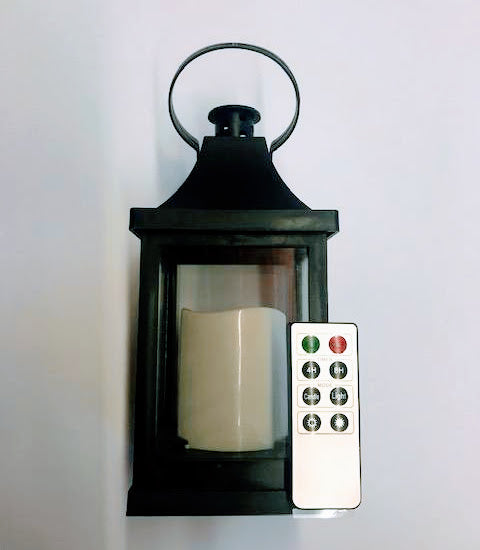 Small Lantern with Remote LED Candle