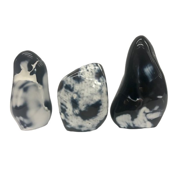 Black white agate deals