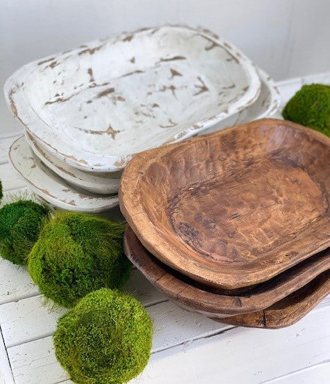 Rustic Spanish Oak Carved Bowl