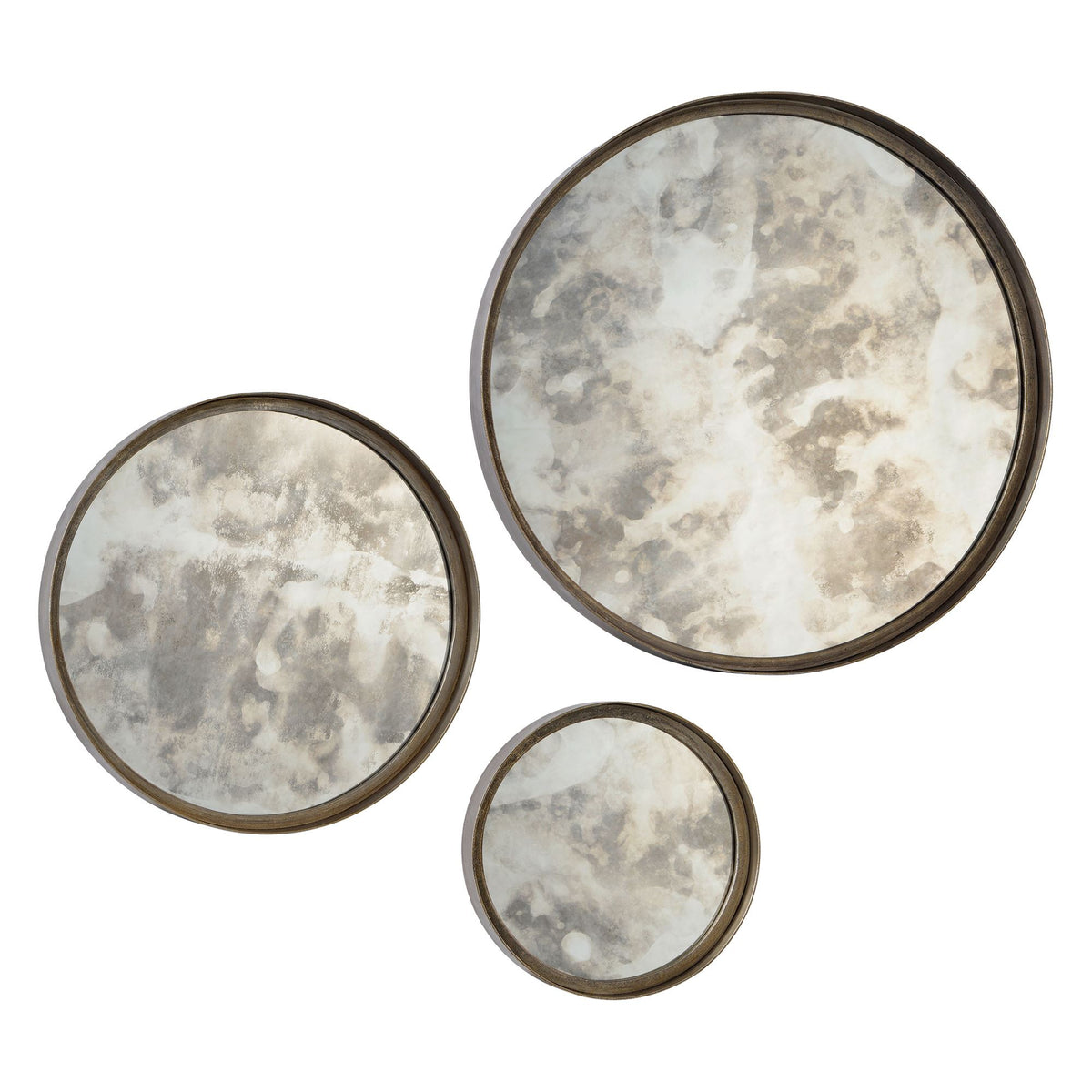 Silver Round Smoky Mirror with Silver Tint