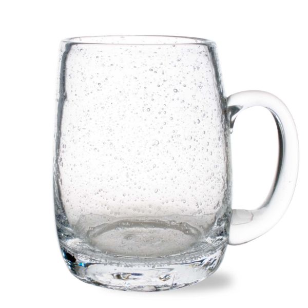 Clear Bubble Glass Beer Mug