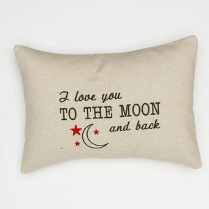 "I love You To the Moon and Back" Cotton Throw Pillow