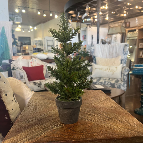 Assorted Miniature Potted Faux Pine Tree