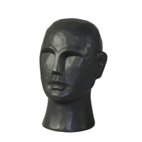 Large Matte Black Gris Geometric Bust