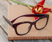 Peepers Reading Glasses - Center Stage Focus - Dark Cherry