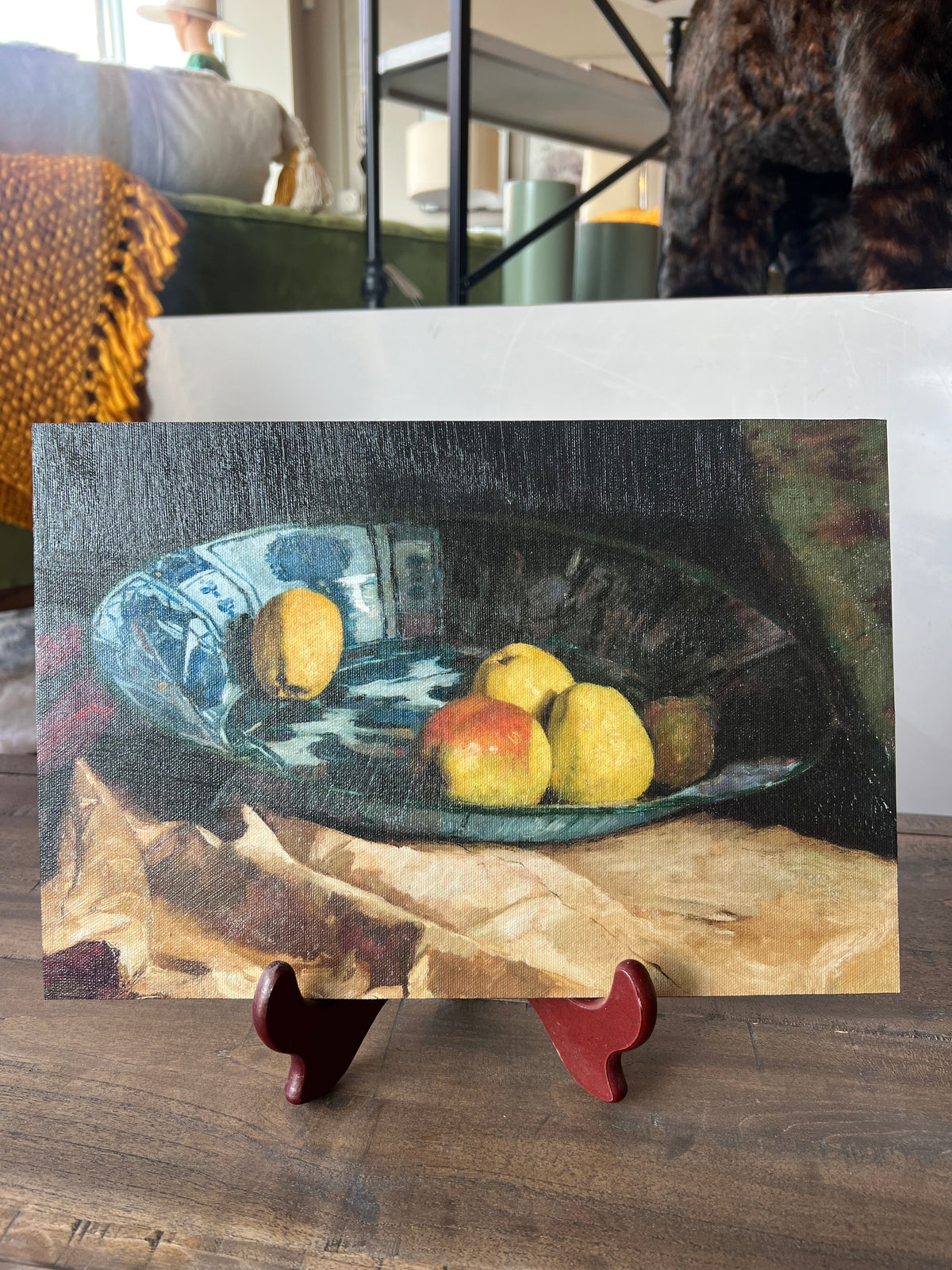 Apples in Bowl - Hand Painted Artist Board