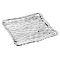 Pampa Bay Titanium-Plated Ceramic Small Square Plate - Chrome