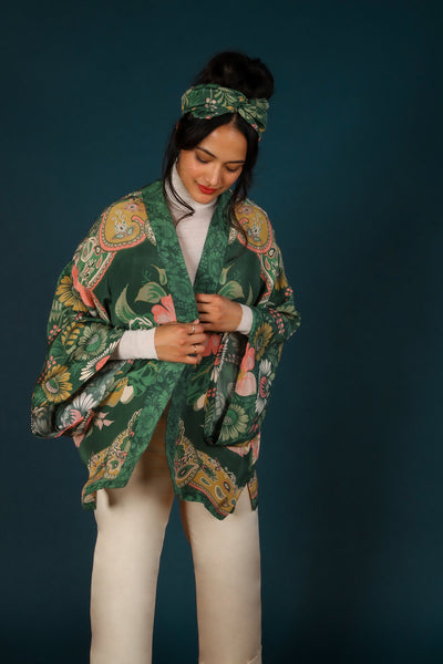 Powder Design Folk Art Floral Kimono Jacket