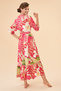 Powder Design Delicate Tropical Wrap Dress- Dark Rose