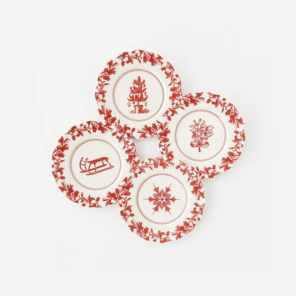 8" Yuletide Scalloped Plate