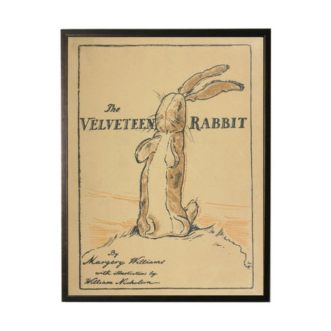 Vintage "The Velveteen Rabbit" Book Cover Framed