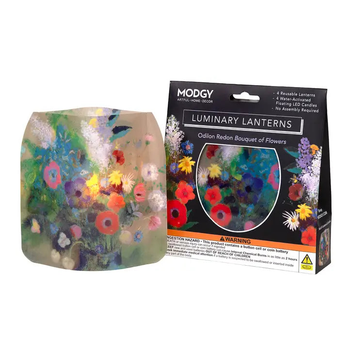 Odilon Redon Bouquet of Flowers Luminary - 4 Per Pack