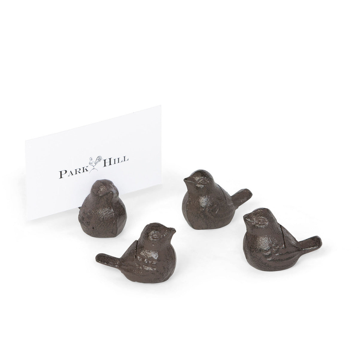 Cast Iron Songbird Place Card Holder S/4