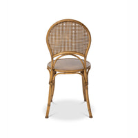 Iron Bistro Chair w/ Metal Cane Back