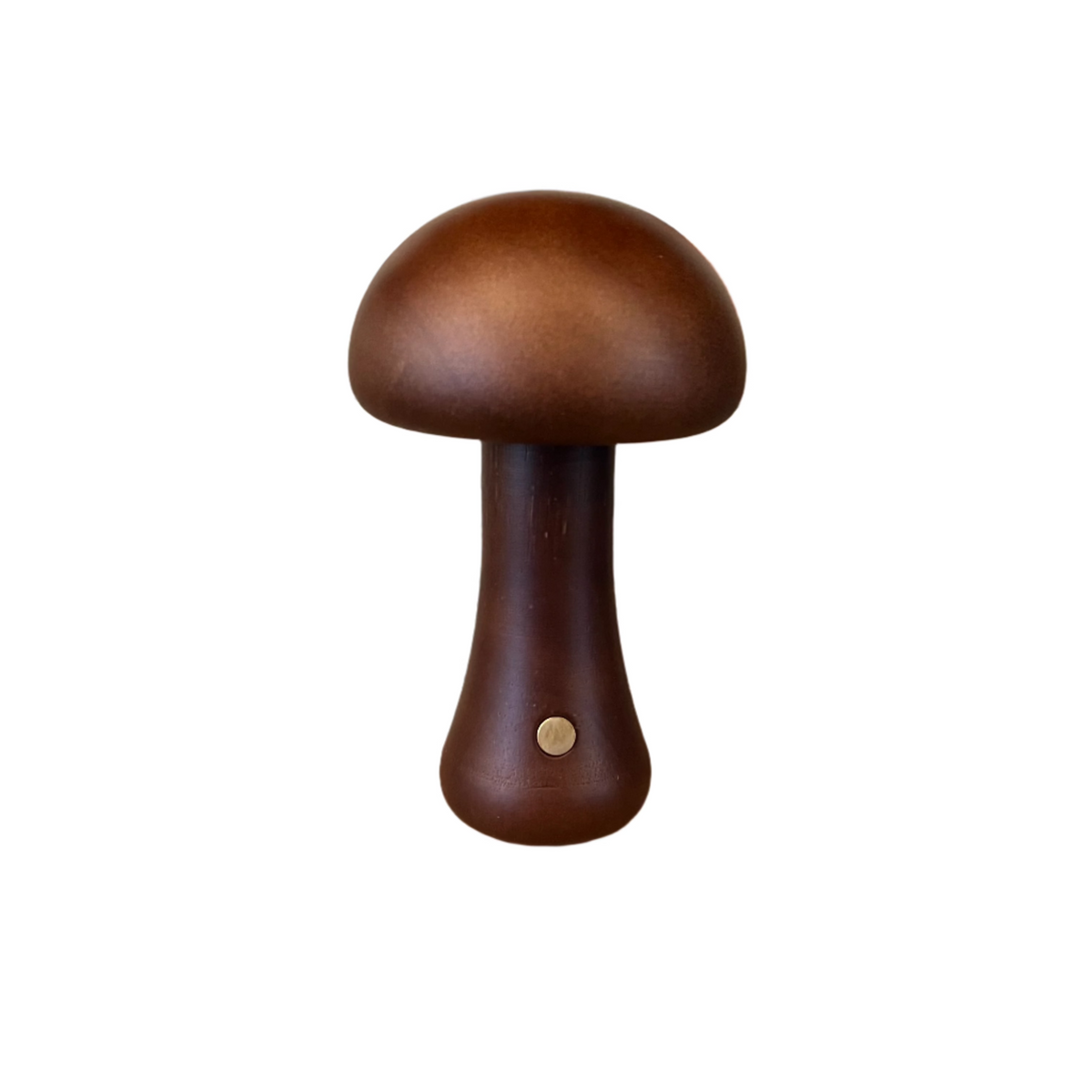 Led Walnut Mushroom Nightlight w/ Touch Switch