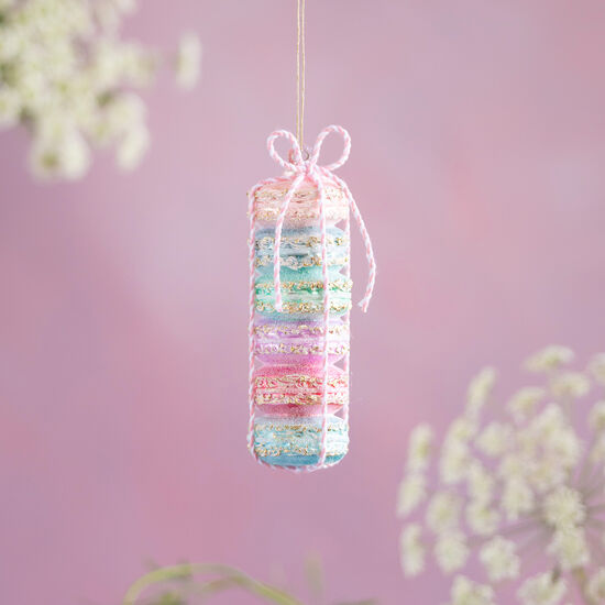 Glass Stacked Macaron Ornament