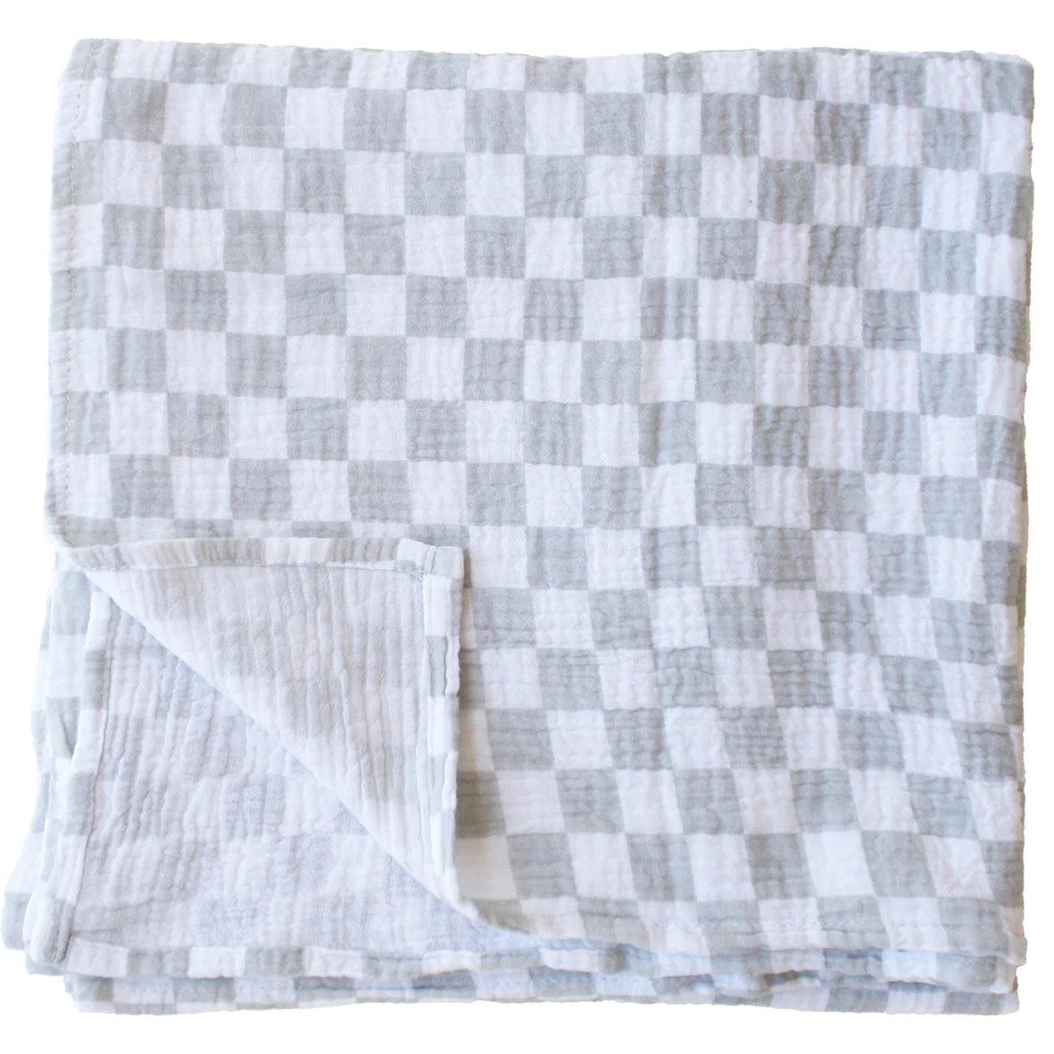 Muslin Swaddle - Dove Grey Check | Alimrose