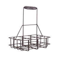 Metal wire caddy on a white background